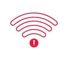 no hay vector de icono inalámbrico wifi. sin icono de conexión wi-fi. sin conexiones inalámbricas