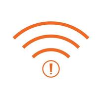 no hay wifi icono inalámbrico vector color naranja. sin icono de conexión wi-fi