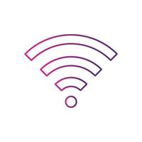 Wifi wireless signal icon sign vector gradient color