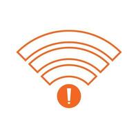no Wifi wireless icon vector. no wi-fi connection icon.  No wireless connections vector