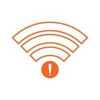 no hay vector de icono inalámbrico wifi. sin icono de conexión wi-fi. sin conexiones inalámbricas