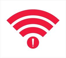 no hay vector de icono inalámbrico wifi. sin icono de conexión wi-fi. sin conexiones inalámbricas