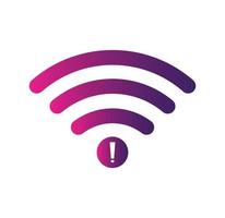 no hay vector de icono inalámbrico wifi. sin icono de conexión wi-fi. sin conexiones inalámbricas