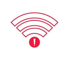 no Wifi wireless icon vector. no wi-fi connection icon.  No wireless connections vector