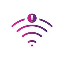 no Wifi wireless icon vector gradient color