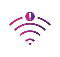 no Wifi wireless icon vector gradient color