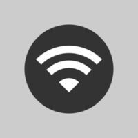 Wifi signal icon sign vector black color