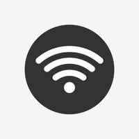 Wifi signal icon sign vector black color