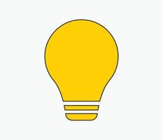 Bulb icon sign vector illustration yellow color
