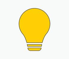 Bulb icon sign vector illustration yellow color