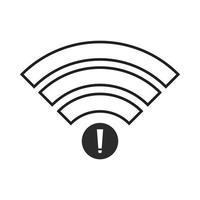 no Wifi wireless icon vector. no wi-fi connection icon.  No wireless connections vector