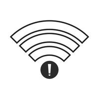 no Wifi wireless icon vector. no wi-fi connection icon.  No wireless connections vector