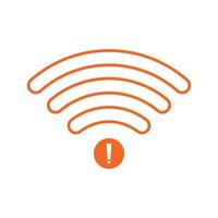 no Wifi wireless icon vector. no wi-fi connection icon.  No wireless connections vector