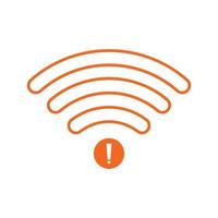 no Wifi wireless icon vector. no wi-fi connection icon.  No wireless connections vector