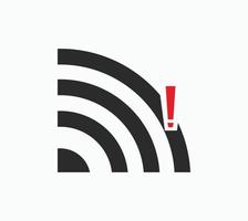 sin conexiones inalámbricas, sin vector de signo de icono wifi