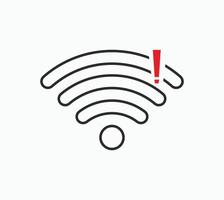 No wireless connections, no wifi icon sign vector