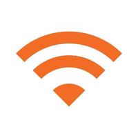 Wireless or wifi network sign symbol icon orange color vector