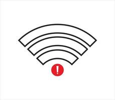 no Wifi wireless icon vector. no wi-fi connection icon.  No wireless connections vector