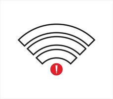 no hay vector de icono inalámbrico wifi. sin icono de conexión wi-fi. sin conexiones inalámbricas