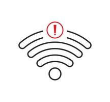 no wi-fi connection icon, no Wifi wireless icon vector
