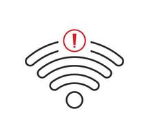 sin icono de conexión wifi, sin icono inalámbrico wifi vector