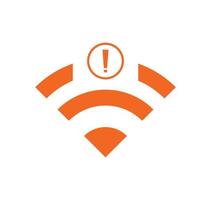 no hay wifi icono inalámbrico vector color naranja. sin icono de conexión wi-fi