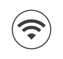 Wifi signal icon sign vector black color