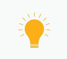 Light Bulb icon vector Idea sign solution, thinking concept colorful template