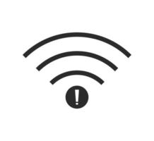 no Wifi wireless icon vector. no wi-fi connection icon.  No wireless connections vector