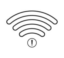 no Wifi wireless icon vector. no wi-fi connection icon.  No wireless connections vector