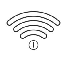 no Wifi wireless icon vector. no wi-fi connection icon.  No wireless connections vector