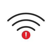 no Wifi wireless icon vector. no wi-fi connection icon.  No wireless connections vector