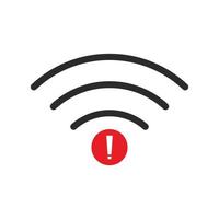 no Wifi wireless icon vector. no wi-fi connection icon.  No wireless connections vector