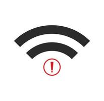 no Wifi wireless icon vector. no wi-fi connection icon.  No wireless connections vector
