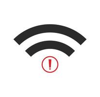 no Wifi wireless icon vector. no wi-fi connection icon.  No wireless connections vector