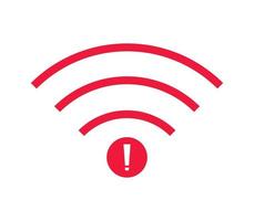 sin icono de conexión wifi, sin icono inalámbrico wifi vector