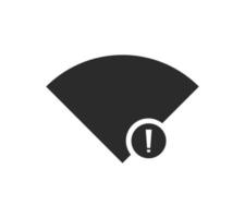 No wireless connections, no wifi icon sign vector black color