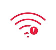 sin conexiones inalámbricas, sin vector de signo de icono wifi