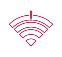 No wireless connections, no wifi icon sign vector