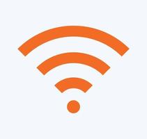 icono de símbolo de señal de red inalámbrica o wifi color naranja vector