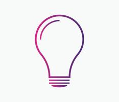 Bulb icon sign vector illustration gradient color