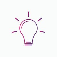 Light Bulb icon vector Idea sign solution, thinking concept gradient color template