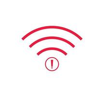 sin icono de conexión wifi, sin icono inalámbrico wifi vector