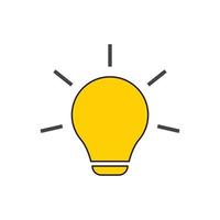 Light Bulb icon vector Idea sign solution, thinking concept colorful template