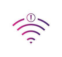 sin icono de conexión wifi, sin icono inalámbrico wifi vector