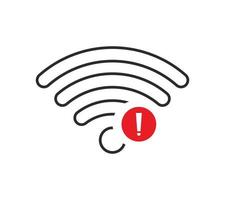 No wireless connections, no wifi icon sign vector black color