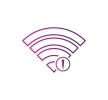 sin conexiones inalámbricas, sin vector de signo de icono wifi