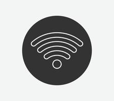 Wifi signal icon sign vector black color