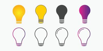 set of Bulb icon sign vector illustration
