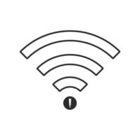 no Wifi wireless icon vector. no wi-fi connection icon.  No wireless connections vector
